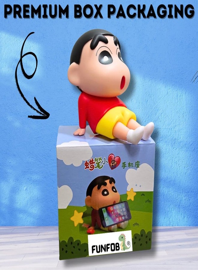 FUNFOB Shinchan Action Figure | Shin chan Figurine Cartoon Figures Toys for Boys & Girls PVC Multicolour (Shinchan Mobile H with Box (Red)) - Image 5